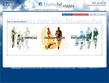 Tablet Screenshot of bluenubeviajes.com